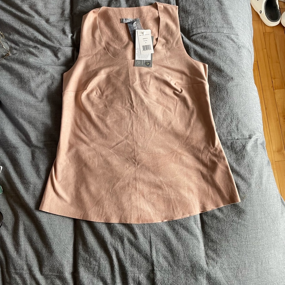Suede pink tank top